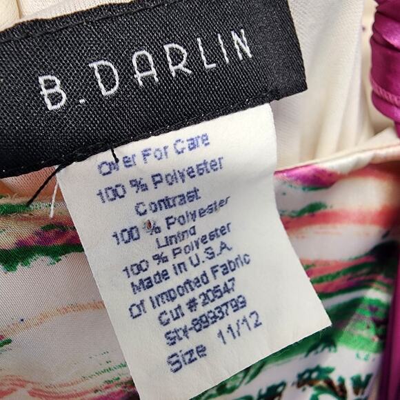 Vtg B. Darlin Y2K Halter Satin Maxi Dress 11/12 Formal Resort Cruise Mardi Gras - Picture 15 of 16